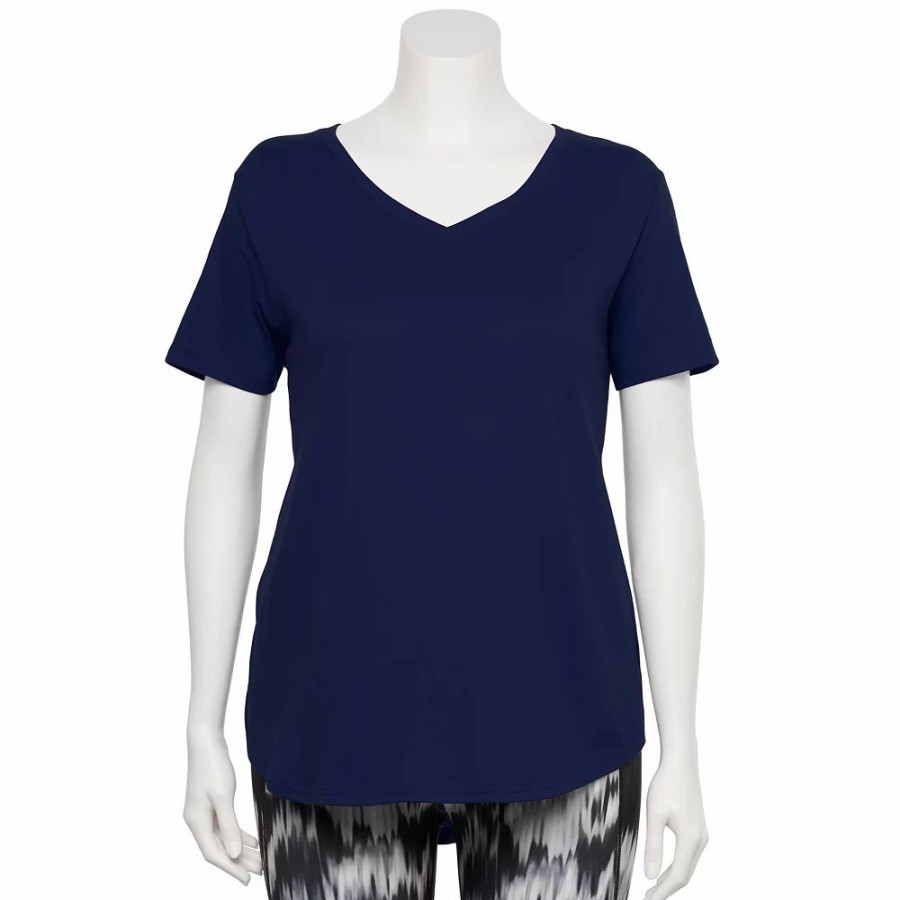 Clothing * | Plus Size Tek Gear Core V-Neck Tee