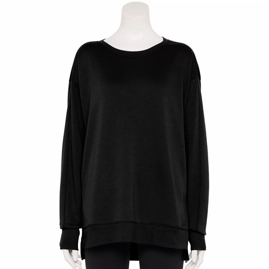 Clothing * | Women'S Tek Gear Stretch Fleece Tunic Black