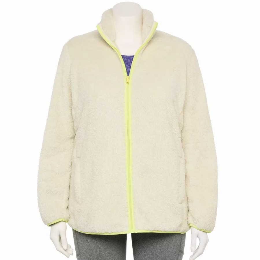 Clothing * | Plus Size Tek Gear Plush Zip-Up Jacket