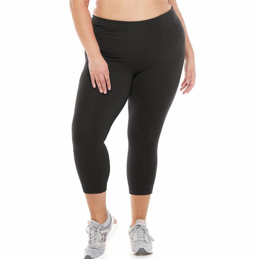 Clothing * | Plus Size Tek Gear Essential High-Waisted Capri Leggings