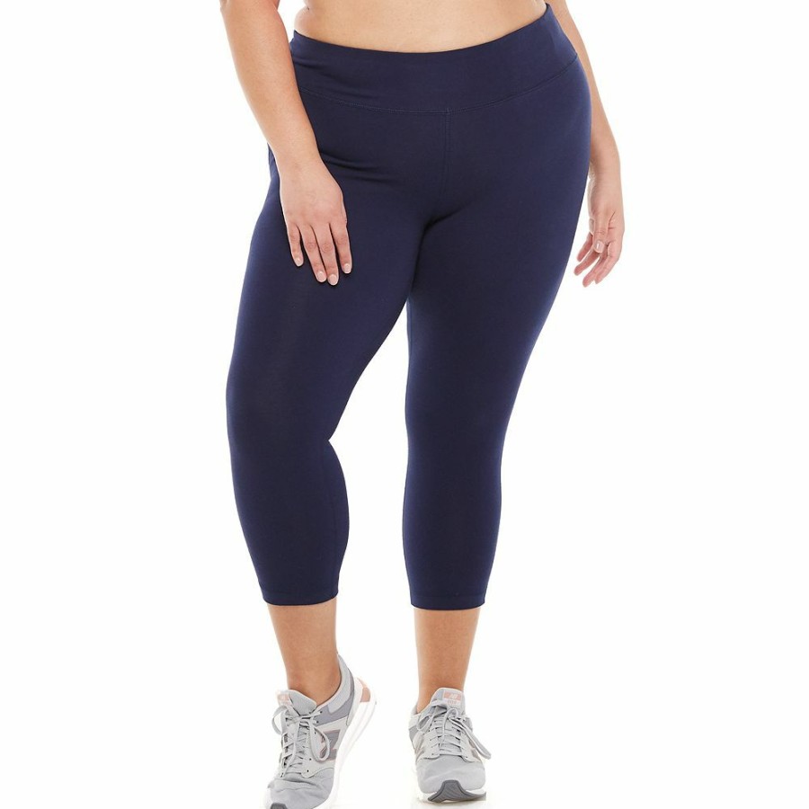 Clothing * | Plus Size Tek Gear Essential High-Waisted Capri Leggings