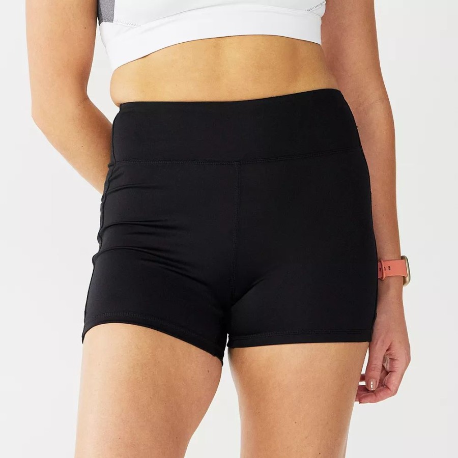 Clothing * | Women'S Tek Gear Core 3.5-In. High-Waisted Bike Shorts Black