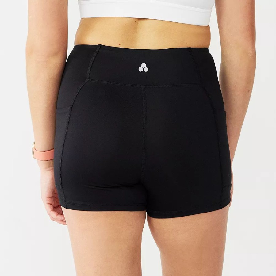 Clothing * | Women'S Tek Gear Core 3.5-In. High-Waisted Bike Shorts Black