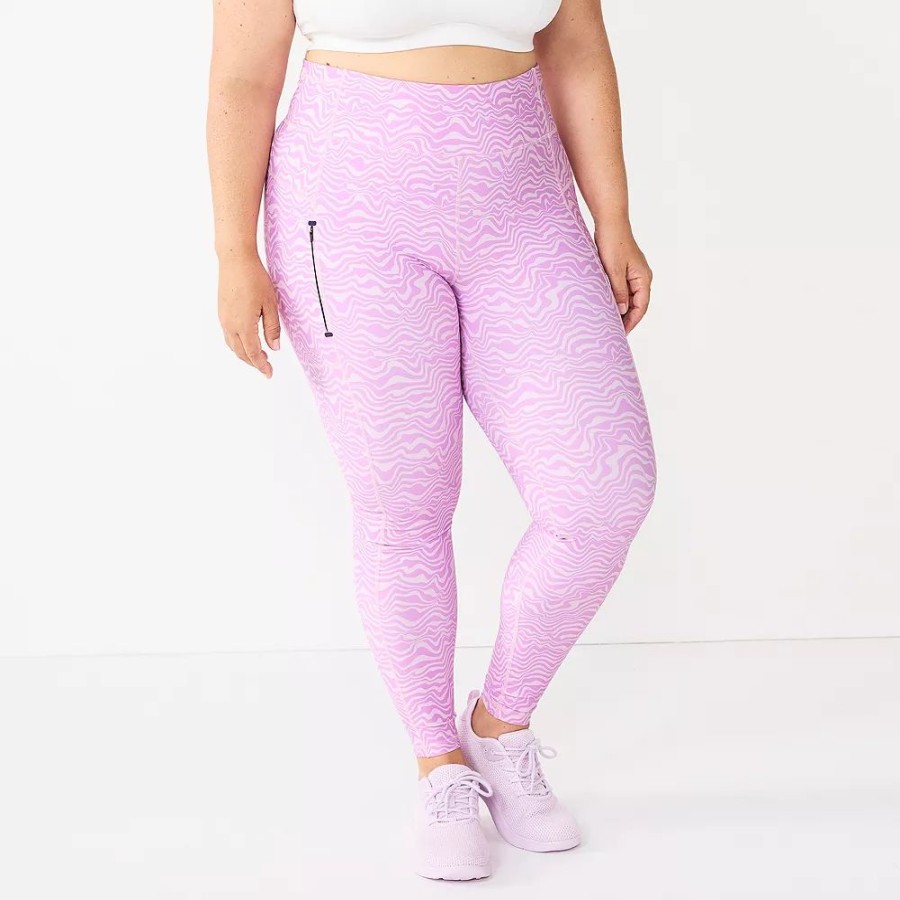 Clothing * | Plus Size Tek Gear Ultrastretch Pocket Running Leggings