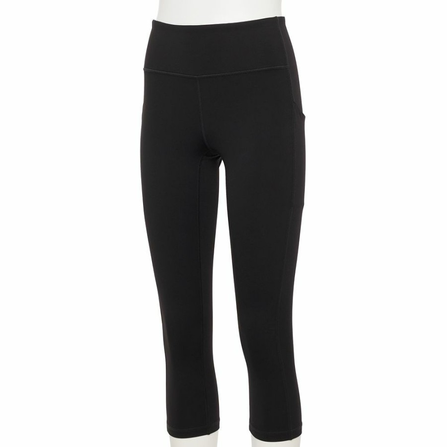 Clothing * | Petite Tek Gear Ultrastretch Pocket High-Waisted Capri Leggings