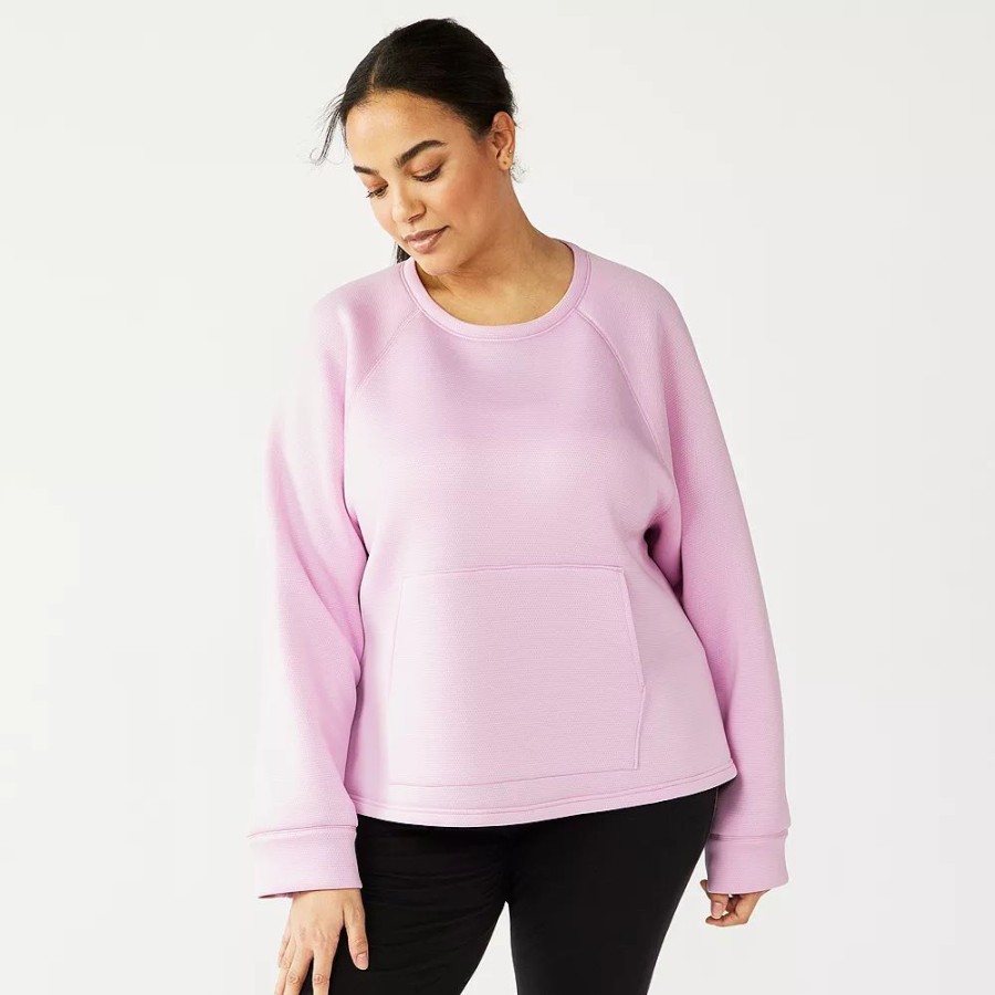 Clothing * | Plus Size Tek Gear Run Popover Top