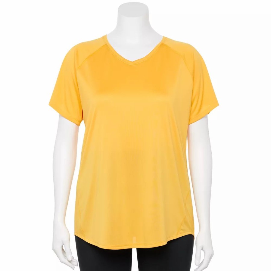 Clothing * | Plus Size Tek Gear Performance Core V-Neck Tee