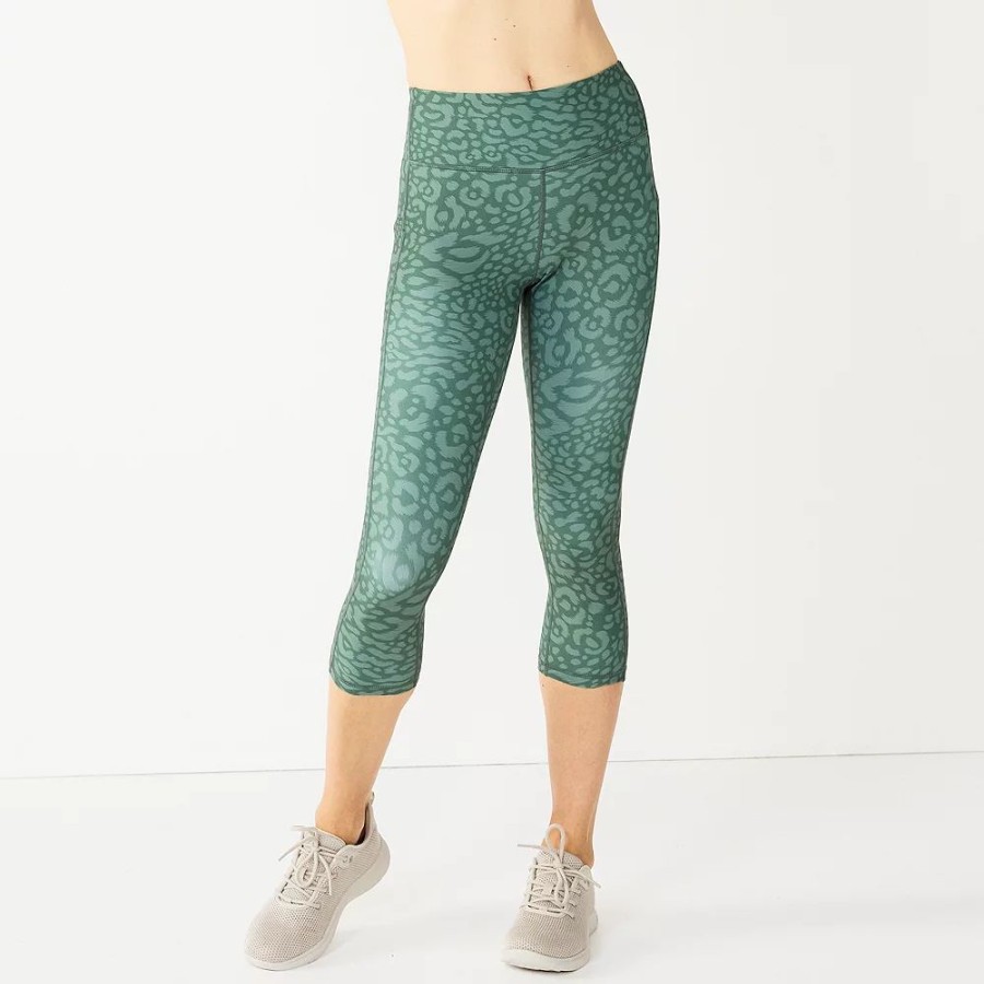 Clothing * | Women'S Tek Gear Ultrastretch Pocket High-Waisted Capri Leggings