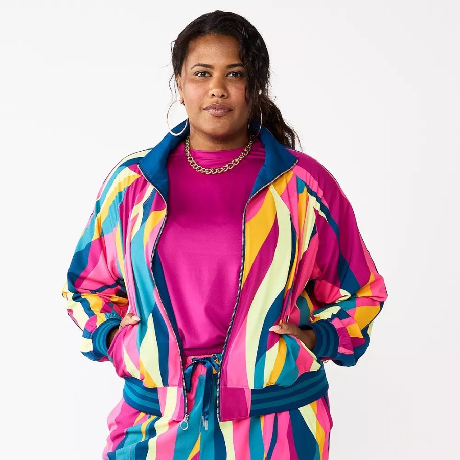 Clothing * | Plus Size Tek Gear Woven Tracksuit Jacket