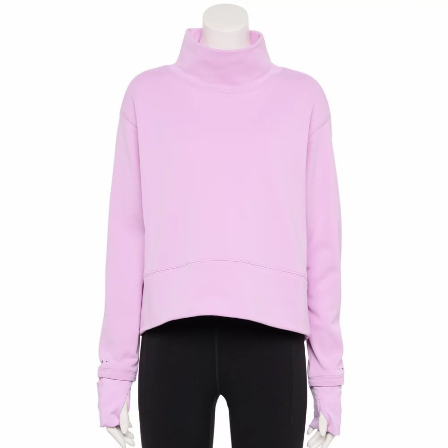 Clothing * | Women'S Tek Gear Run Mockneck Long Sleeve Top