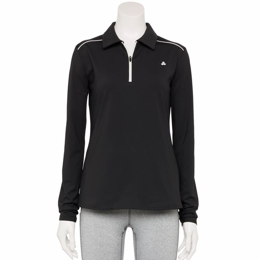 Clothing * | Women'S Tek Gear 1/4-Zip Golf Polo