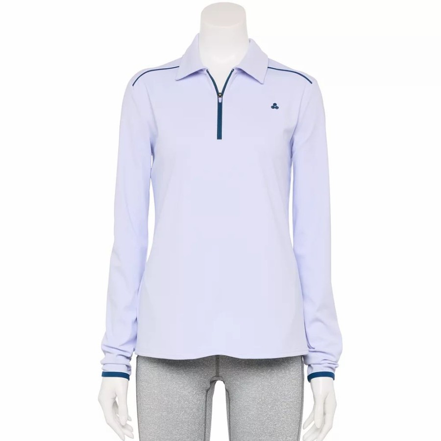 Clothing * | Women'S Tek Gear 1/4-Zip Golf Polo