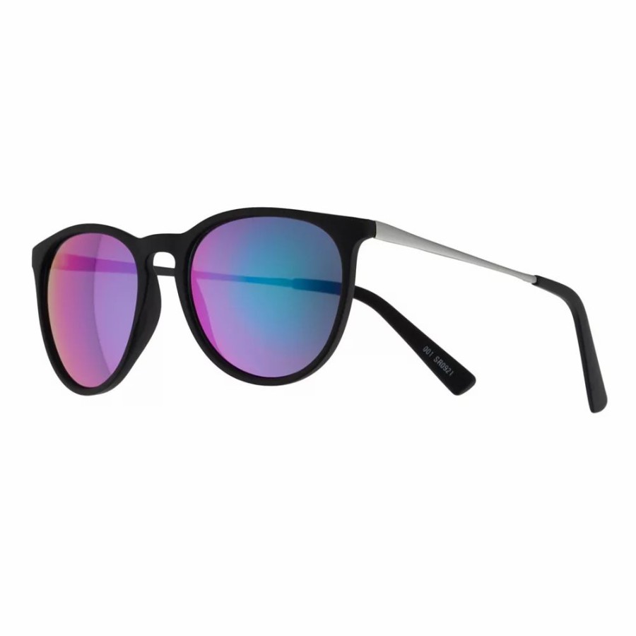 Accessories * | Women'S Tek Gear 53Mm Round Mirrored Lens Sunglasses