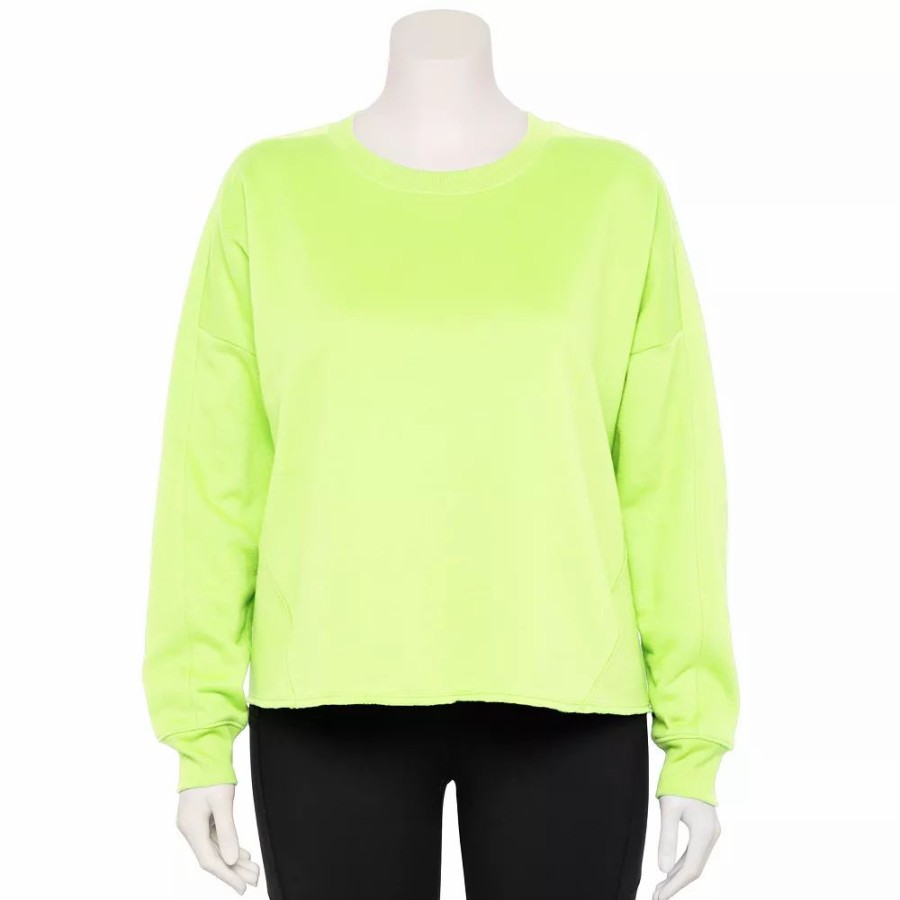 Clothing * | Plus Size Tek Gear Easy Ultrasoft Fleece Crewneck Sweatshirt