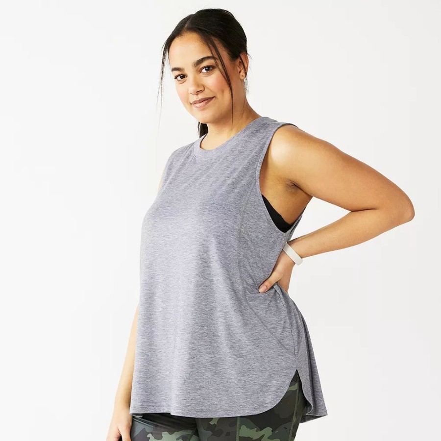 Clothing * | Plus Size Tek Gear Easy High-Low Tank