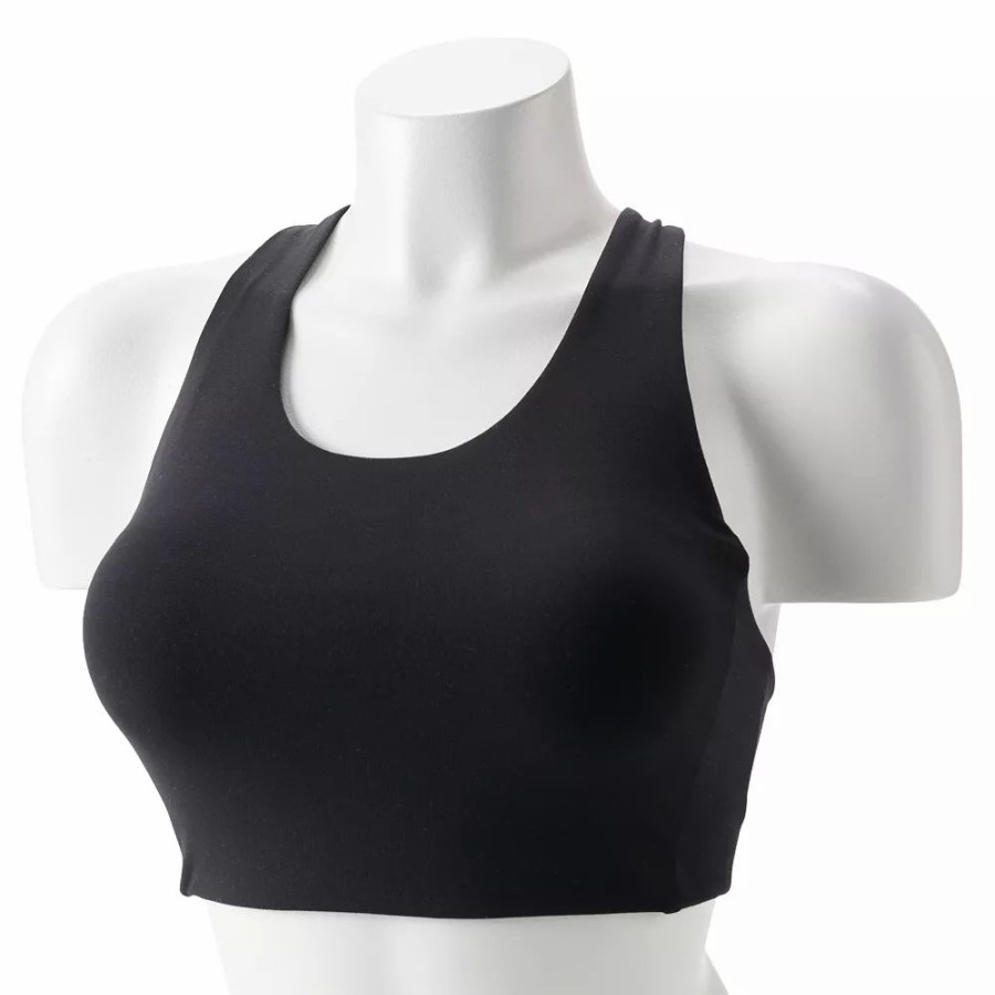 Clothing * | Tek Gear Tru Sculpt Compression Medium-Impact Sports Bra Black