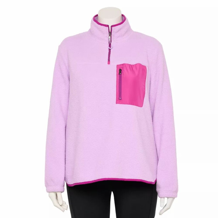 Clothing * | Women'S Tek Gear 1/4-Zip Sherpa Top