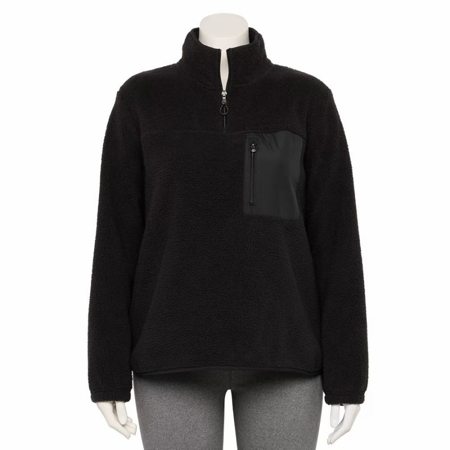 Clothing * | Women'S Tek Gear 1/4-Zip Sherpa Top