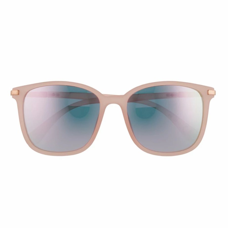 Accessories * | Women'S Tek Gear 56Mm Modern Square Frame Mirrored Sunglasses