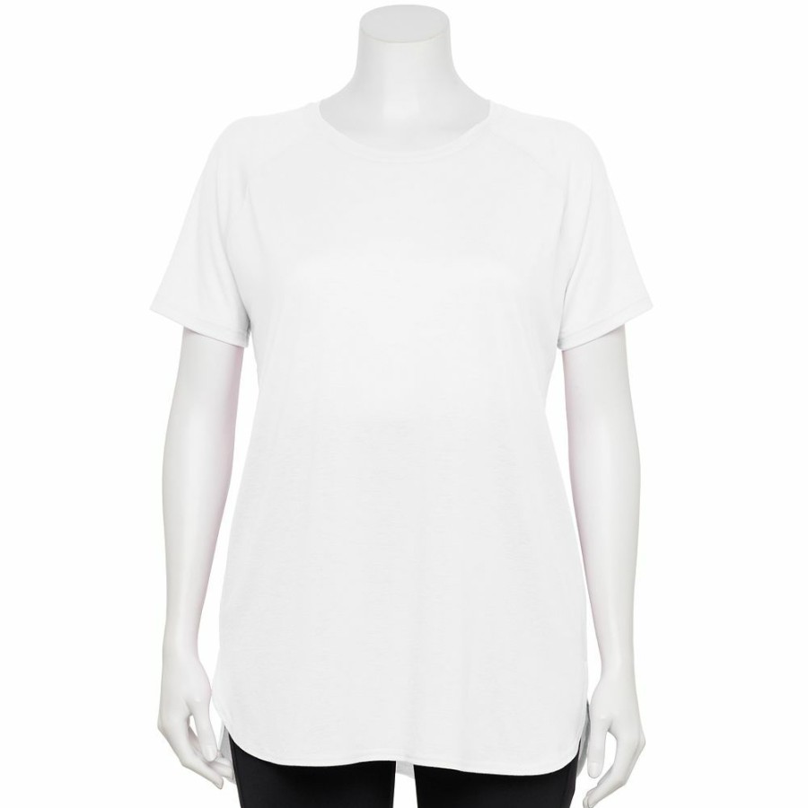 Clothing * | Plus Size Tek Gear High Slit Tunic Tee