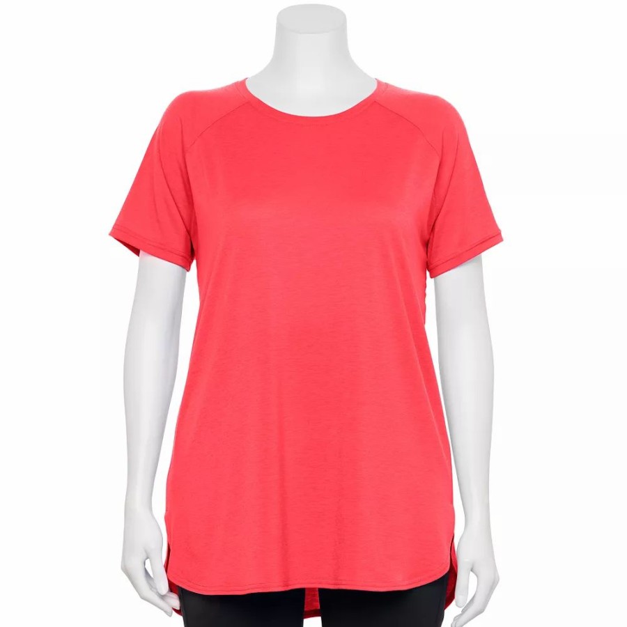 Clothing * | Plus Size Tek Gear High Slit Tunic Tee