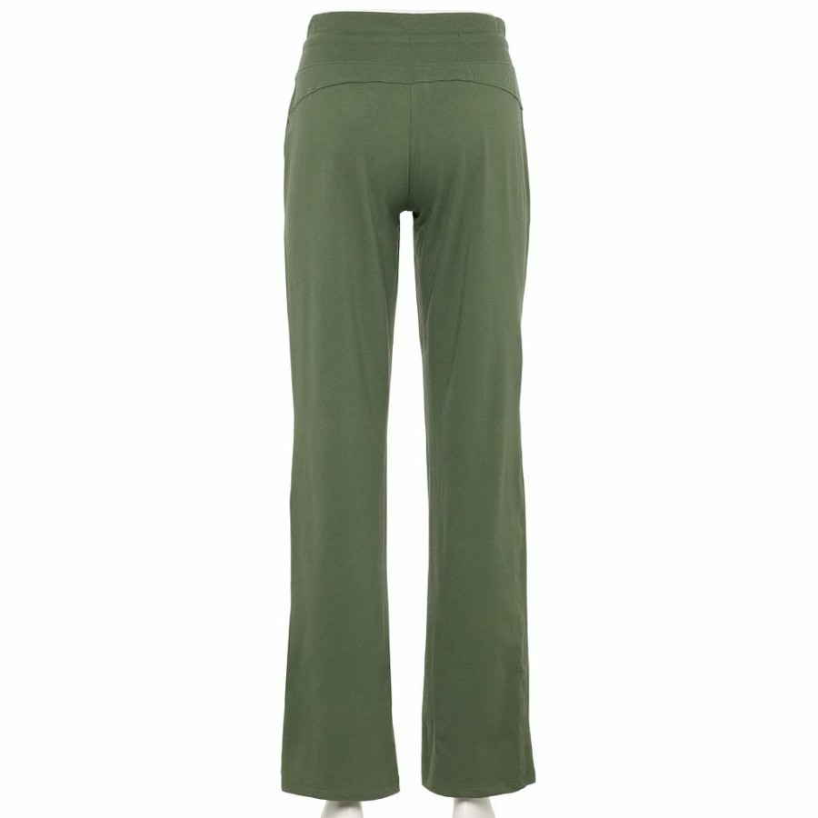 Clothing * | Women'S Tek Gear Essential Straight-Leg Pants Esta Olive