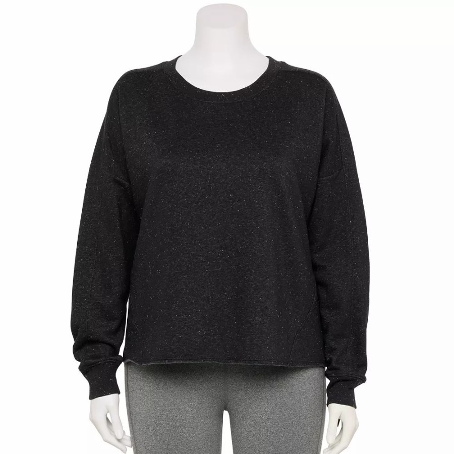 Clothing * | Plus Size Tek Gear Easy Ultrasoft Fleece Crewneck Sweatshirt