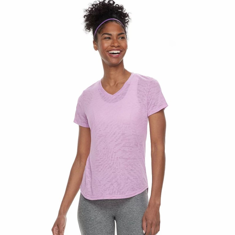 Clothing * | Women'S Tek Gear Essential Burnout Tee