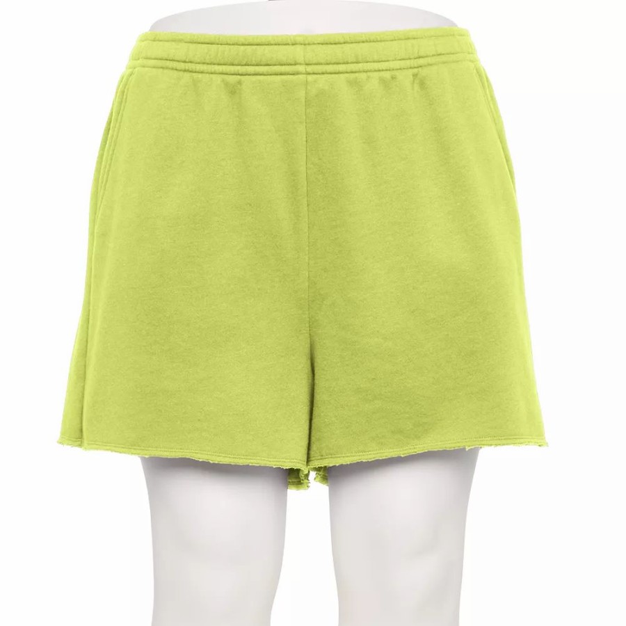 Clothing * | Plus Size Tek Gear Ultrasoft Fleece Raw-Hem Shorts