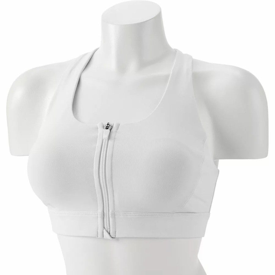 Clothing * | Tek Gear Zip-Front Medium-Impact Sports Bra