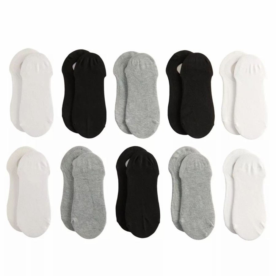 Socks & Hosiery * | Women'S Tek Gear 10-Pack Super No Show Socks