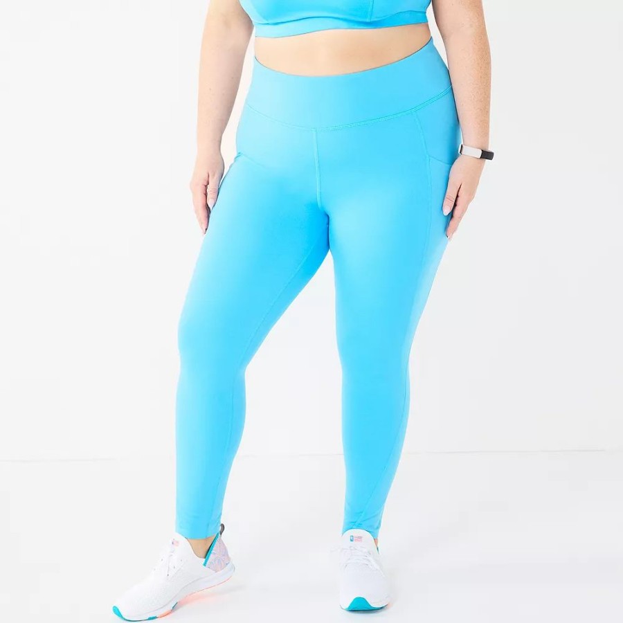 Clothing * | Plus Size Tek Gear Core High-Waisted Running Leggings