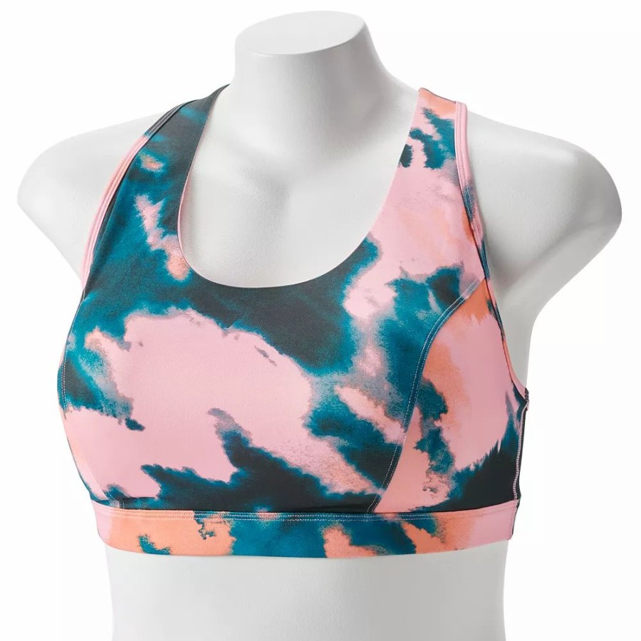 Clothing * | Plus Size Tek Gear Racerback Low-Impact Sports Bra