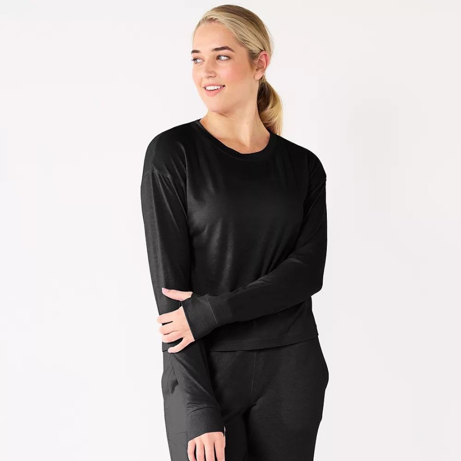 Clothing * | Women'S Tek Gear Crewneck Long Sleeve Tee