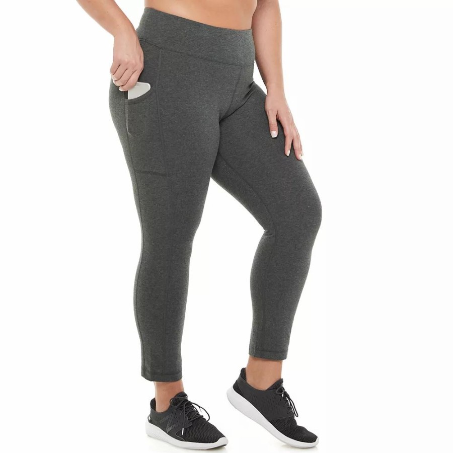 Clothing * | Plus Size Tek Gear Pocket High-Waisted 7/8 Leggings