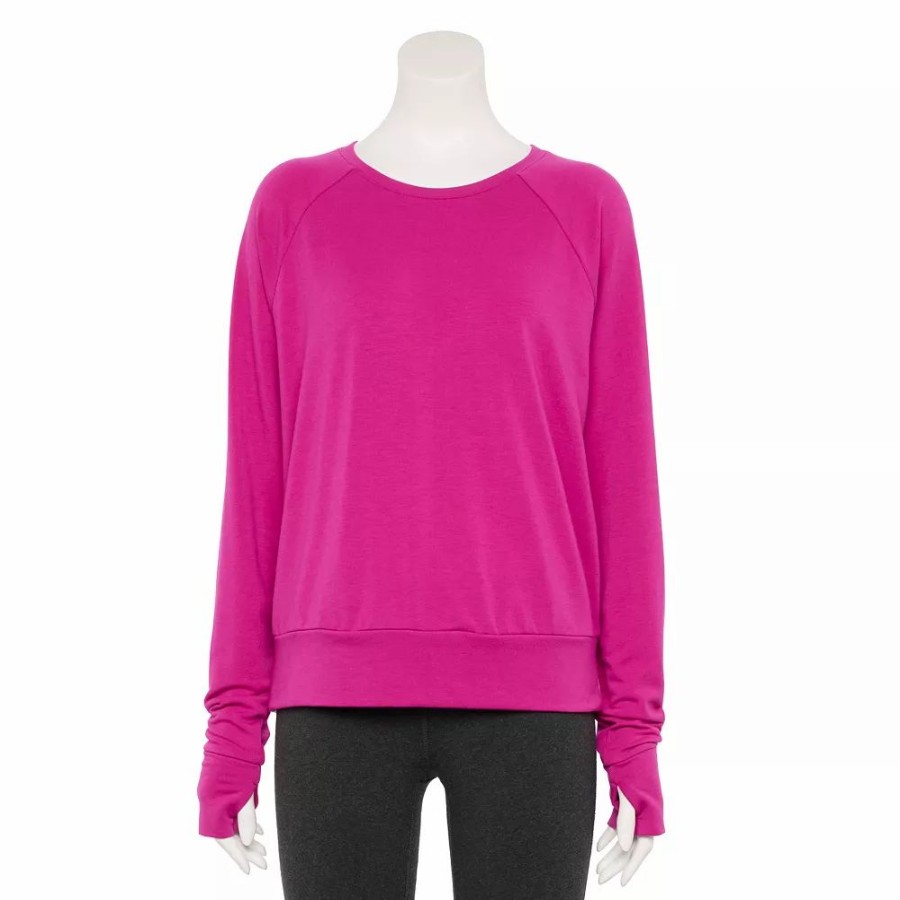 Clothing * | Women'S Tek Gear Keyhole Back Long-Sleeve Tee