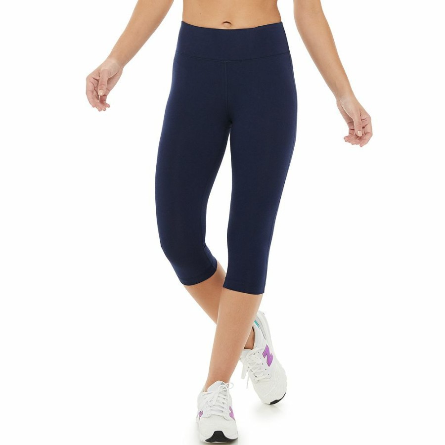 Clothing * | Women'S Tek Gear Essential High-Waisted Skimmer Capri Leggings