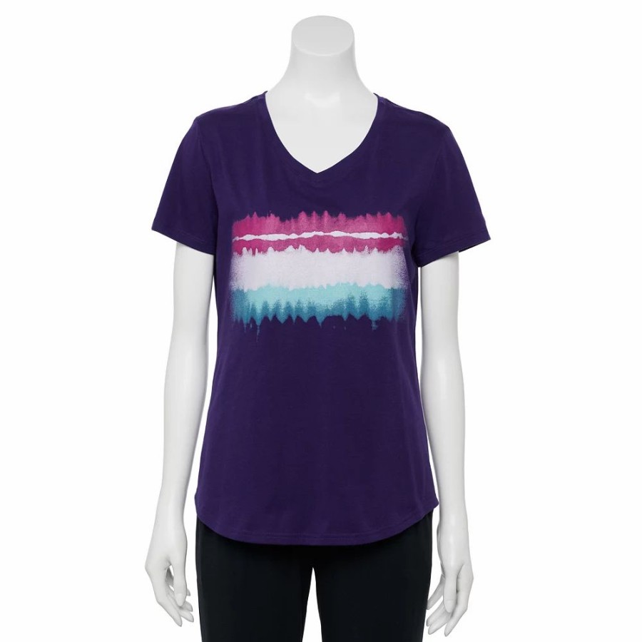 Clothing * | Women'S Tek Gear Essential Short Sleeve Graphic Tee