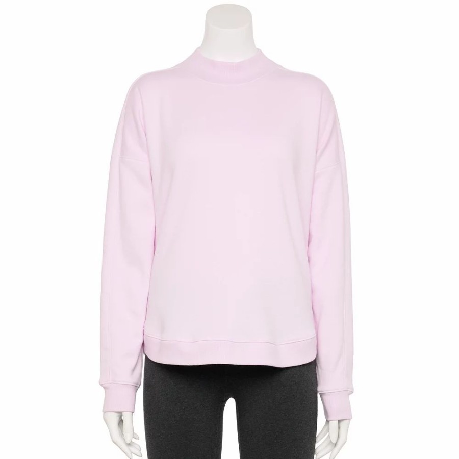 Clothing * | Women'S Tek Gear Ultrasoft Fleece Mockneck Sweatshirt