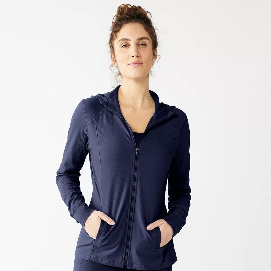 Clothing * | Women'S Tek Gear Essential Hooded Jacket