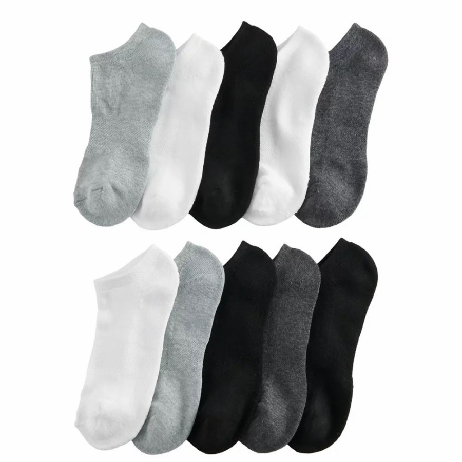 Socks & Hosiery * | Women'S Tek Gear 10-Pack Basic No Show Socks