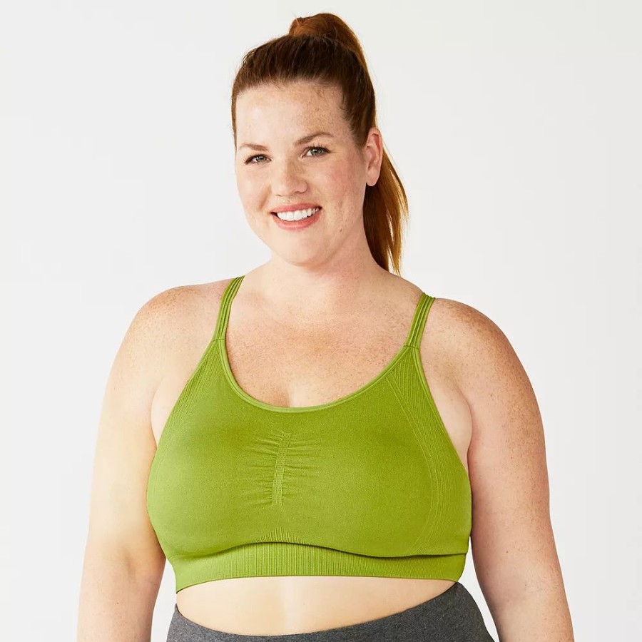 Clothing * | Plus Size Tek Gear Seamless Low-Impact Sports Bra