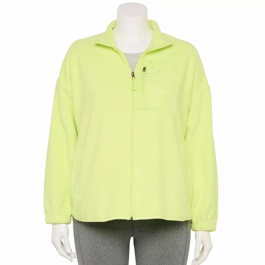 Clothing * | Plus Size Tek Gear Sherpa Jacket Real Lemon