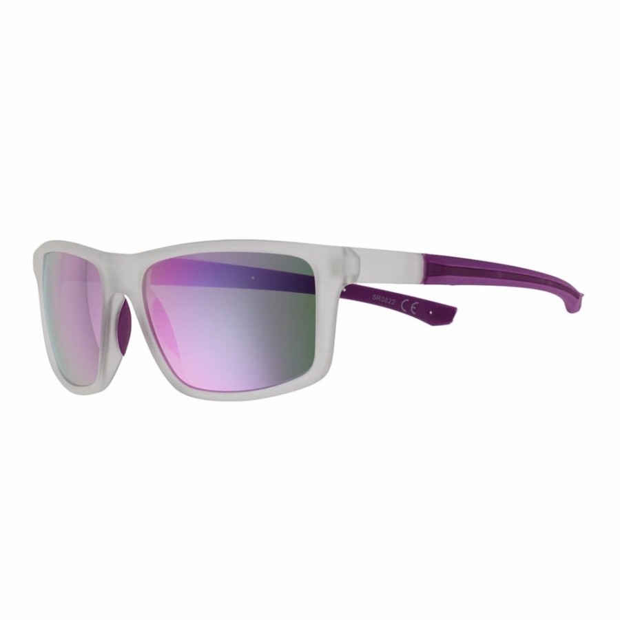 Accessories * | Women'S Tek Gear 60Mm Iridescent Wrap Mirrored Sunglasses