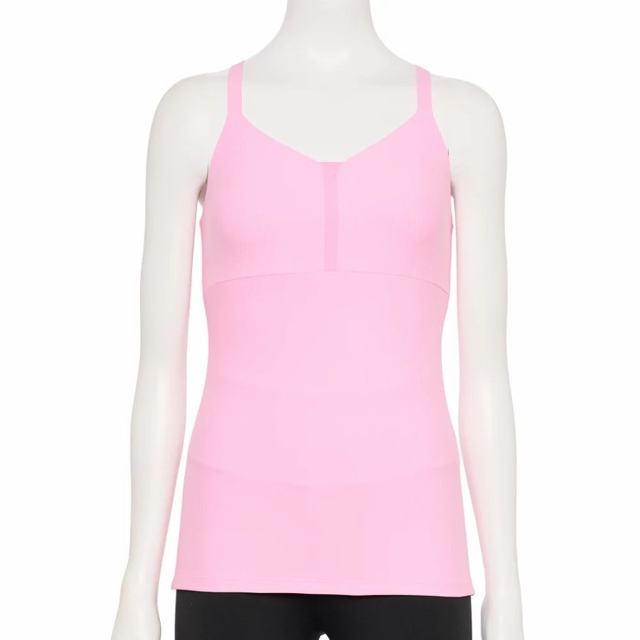 Clothing * | Women'S Tek Gear Ribbed Crisscross Tank